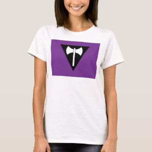 SlipperyJoe lesbische trotsvlag krachtig gay femin T-shirt
