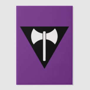 SlipperyJoe lesbische trotsvlag krachtig gay femin Vellum Uitnodigingen