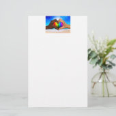 SlipperyJoe levendig regenboog verloop hart interr Briefpapier (Staand voorkant)