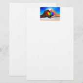 SlipperyJoe levendig regenboog verloop hart interr Briefpapier (Voorkant / Achterkant)