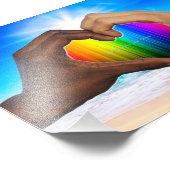 SlipperyJoe levendig regenboog verloop hart interr Foto Afdruk (Hoek)