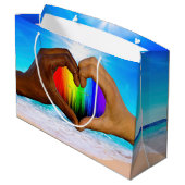 SlipperyJoe levendig regenboog verloop hart interr Groot Cadeauzakje (Achterkant Gekanteld)
