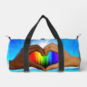 SlipperyJoe levendig regenboog verloop hart interr Plunjezak (Voorkant)