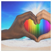 SlipperyJoe levendig regenboog verloop hart interr Stof (Swatch)