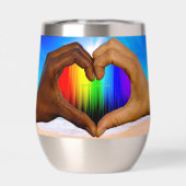 SlipperyJoe levendige regenbooggradiënt hart inter (Achterkant)