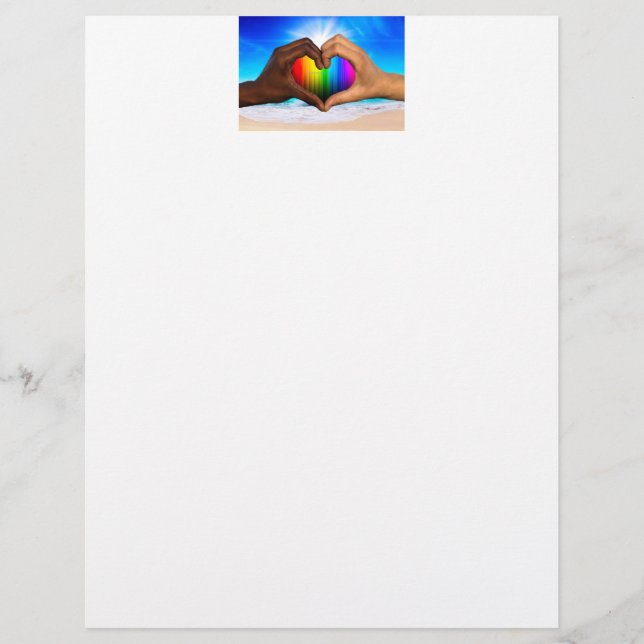 SlipperyJoe levendige regenbooggradiënt hart inter Briefhoofd (Voorkant)