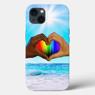 SlipperyJoe levendige regenbooggradiënt hart inter Case-Mate iPhone Case