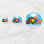 SlipperyJoe levendige regenbooggradiënt hart inter Confetti (Voorkanten)