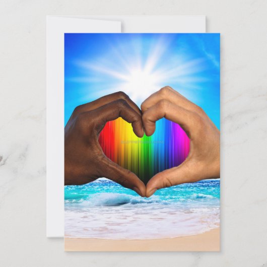 SlipperyJoe levendige regenbooggradiënt hart inter Feestdagenkaart (Voorkant)