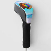 SlipperyJoe levendige regenbooggradiënt hart inter Golfheadcover (Schuin)