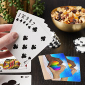 SlipperyJoe levendige regenbooggradiënt hart inter Pokerkaarten (Insitu)