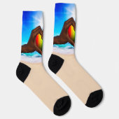 SlipperyJoe levendige regenbooggradiënt hart inter Sokken (Rechts)