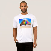 SlipperyJoe levendige regenbooggradiënt hart inter T-shirt (Voorkant volledig)