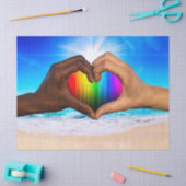 SlipperyJoe levendige regenbooggradiënt hart inter Tissuepapier (Craft)