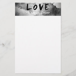 SlipperyJoe liefde heeft geen kleur ras huidskleur Briefpapier