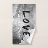 SlipperyJoe liefde heeft geen kleur ras huidtint g Bad Handdoek (Handdoek)