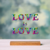 SlipperyJoe liefde is liefde druppelen smelten dyn Acryl Bord (Neutraal)