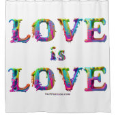 SlipperyJoe liefde is liefde druppelen smelten dyn Douchegordijn (Voorkant)