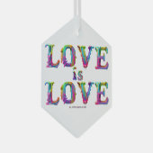 SlipperyJoe liefde is liefde druppelen smelten dyn Glas Ornament (Voorkant Rechts)