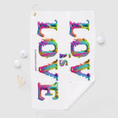 SlipperyJoe liefde is liefde druppelen smelten dyn Golfhanddoek (Insitu)