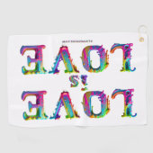 SlipperyJoe liefde is liefde druppelen smelten dyn Golfhanddoek (Horizontaal)