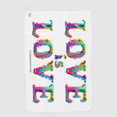 SlipperyJoe liefde is liefde druppelen smelten dyn Golfhanddoek (Voorkant)