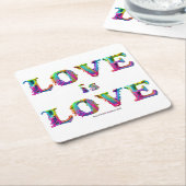 SlipperyJoe liefde is liefde druppelen smelten dyn Kartonnen Onderzetters (Schuin)