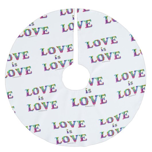 SlipperyJoe liefde is liefde druppelen smelten dyn Kerstboom Rok (Voorkant)