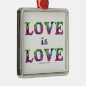 SlipperyJoe liefde is liefde druppelen smelten dyn Metalen Ornament (Rechts)