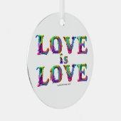 SlipperyJoe liefde is liefde druppelen smelten dyn Metalen Ornament (Voorkant Rechts)