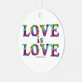 SlipperyJoe liefde is liefde druppelen smelten dyn Metalen Ornament (Voorkant links)