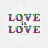 SlipperyJoe liefde is liefde druppelen smelten dyn Metalen Ornament (Achterkant)