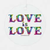 SlipperyJoe liefde is liefde druppelen smelten dyn Metalen Ornament (Voorkant)