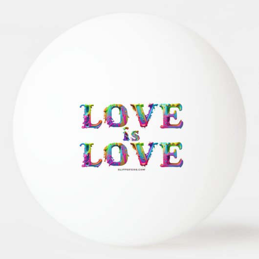 SlipperyJoe liefde is liefde druppelen smelten dyn Pingpongbal (Voorkant)