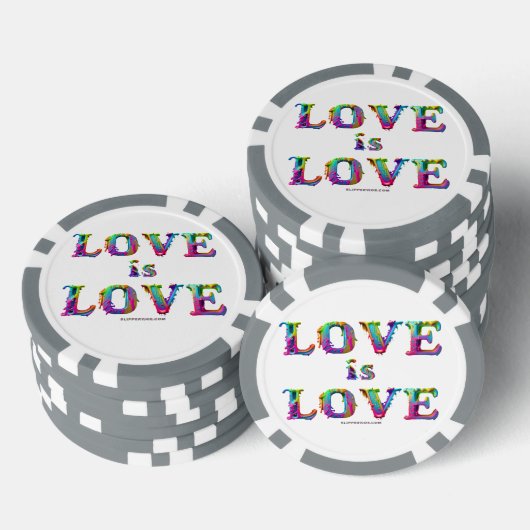 SlipperyJoe liefde is liefde druppelen smelten dyn Poker Chips (Opstapeling)