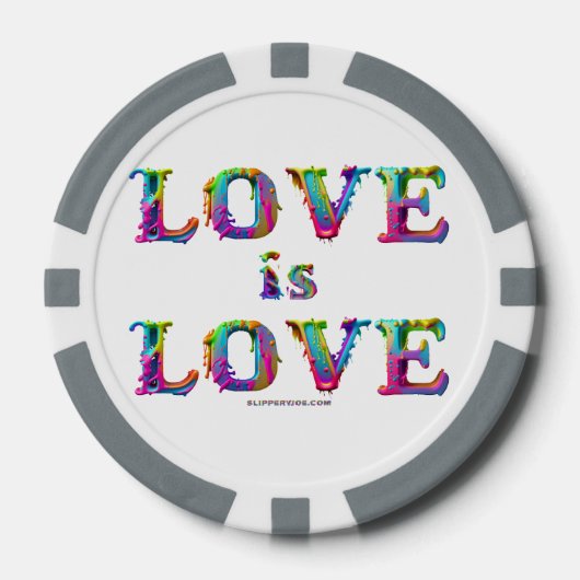 SlipperyJoe liefde is liefde druppelen smelten dyn Poker Chips (Voorkant)