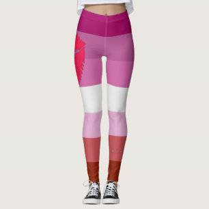 SlipperyJoe lipstick lesbische pridevlag vrouwelij Leggings