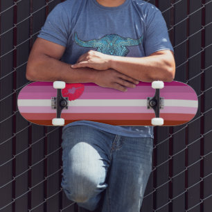 SlipperyJoe lipstick lesbische pridevlag vrouwelij Persoonlijk Skateboard