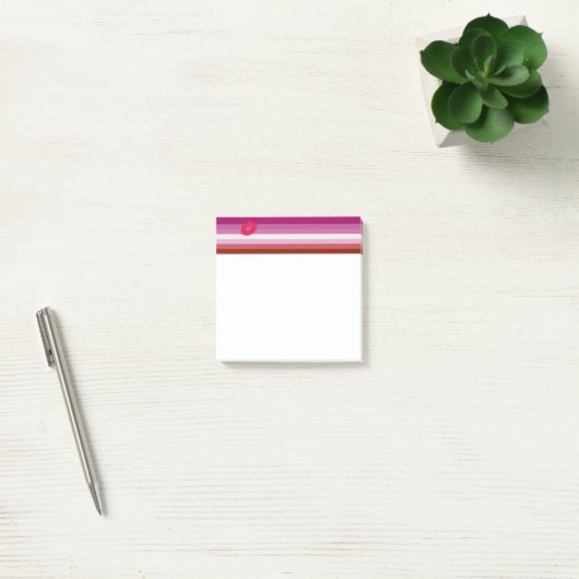 SlipperyJoe lipstick lesbische pridevlag vrouwelij Post-it® Notes (Kantoor)