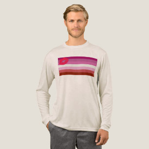 SlipperyJoe lipstick lesbische pridevlag vrouwelij Tri-Blend Shirt