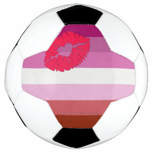 SlipperyJoe lipstick lesbische pridevlag vrouwelij Voetbal