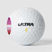 SlipperyJoe lipstick lesbische trots vlag vrouweli Golfballen (Logo)