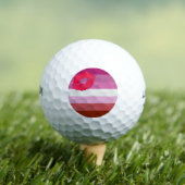 SlipperyJoe lipstick lesbische trots vlag vrouweli Golfballen (Insitu Shirt)