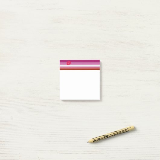 SlipperyJoe lipstick lesbische trots vlag vrouweli Post-it® Notes (Op bureau)