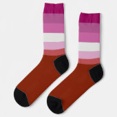 SlipperyJoe lipstick lesbische trots vlag vrouweli Sokken (Links)