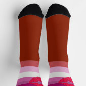 SlipperyJoe lipstick lesbische trots vlag vrouweli Sokken (Top)