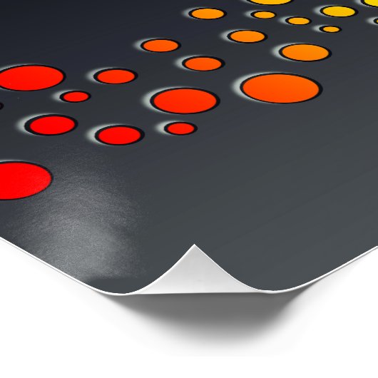 SlipperyJoe love bubbles rood sinaasappel geel gro Perfect Poster (Hoek)