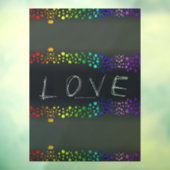 SlipperyJoe love bubbles rood sinaasappel geel gro Raamsticker (Vel 3)