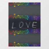 SlipperyJoe love bubbles rood sinaasappel geel gro Raamsticker (Vel)