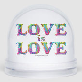 SlipperyJoe love is love dripping melting dynamic Sneeuwbol (Voorkant)